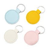 Maxbell 4 PU Leather Keychain Blank Kit Accessory DIY Crafts Key Ring for Purses