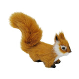 Plush Squirrel Ornament Tabletop Decoration Christmas Simulation Animal Doll brown