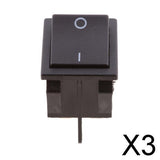 Maxbell 3xWaterproof Car Boat Caravan RV 4 Pin DPST Rocker On Off  Switch Push Button