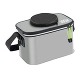 Maxbell Fishing Bucket Foldable Multifunction with Strap for Gardening Picnic Hiking Gray 30cmx20cmx20cm
