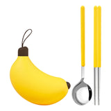 Maxbell Kids Chopsticks and Spoon Reusable Cute Flatware Set for Home School Kitchen