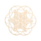 Geometric Wood Wall Art Boho Abstract Ornament for Bathroom Kitchen Entryway Style B