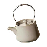 Maxbell 200ml Ceramic Teapot Tea Pot with Tea Strainer Holes for Home Hiking Outdoor white