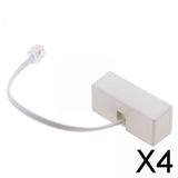 Maxbell 4x2-Way RJ11 Telephone Plug to Socket Adapter Splitter for Landline Telephone