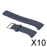 Maxbell 10xSport Silicone Armband Wristband Watchband Strap for Samsung Gear S2 Gray