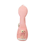 Maxbell Chinese Lute Case 41 inch Soft Paddd Storage Case Portable with Bear Gig Bag pink