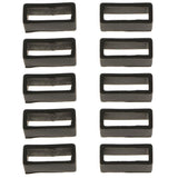 Maxbell 10Pcs Rubber Replacement Keeper Loops Watch Band Strap End Holder Black 20mm - Aladdin Shoppers