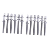 Maxbell 12 Pieces Drum Screw Metal Percussion Instrument Parts Drum Kit Short Screws XXL