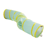 Maxbell Cat Tunnel Tube Exercise Cat Interactive Toy for Small Animals Bunny Bunny S Shaped Yellow