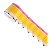 Maxbell 18M Pencil Border Roll Bulletin Board Trim for Office, Window Paper Die Cut Style A
