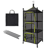 Maxbell Maxbell Multi Layers Hanging Drying Rack Net Foldable Lightweight (Black) green