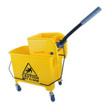 Maxbell Maxbell Mop Bucket on Wheels Side Press Sturdy for Restaurant Lightweight 42x28x62cm