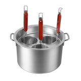 Maxbell Spaghetti Strainer Insert Set Fine Sieve Deep Fry Basket for Noodles Cooking 3 holes set