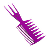 Maxbell Maxbell 3-in-1 Men's Oily Hair Pick Comb Dye Hairdressing Styling Wide Tooth Purple