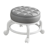 Maxbell 360° Rotating Low Roller Seat Stool Low Noise for Kitchen Barber Shop Office gray