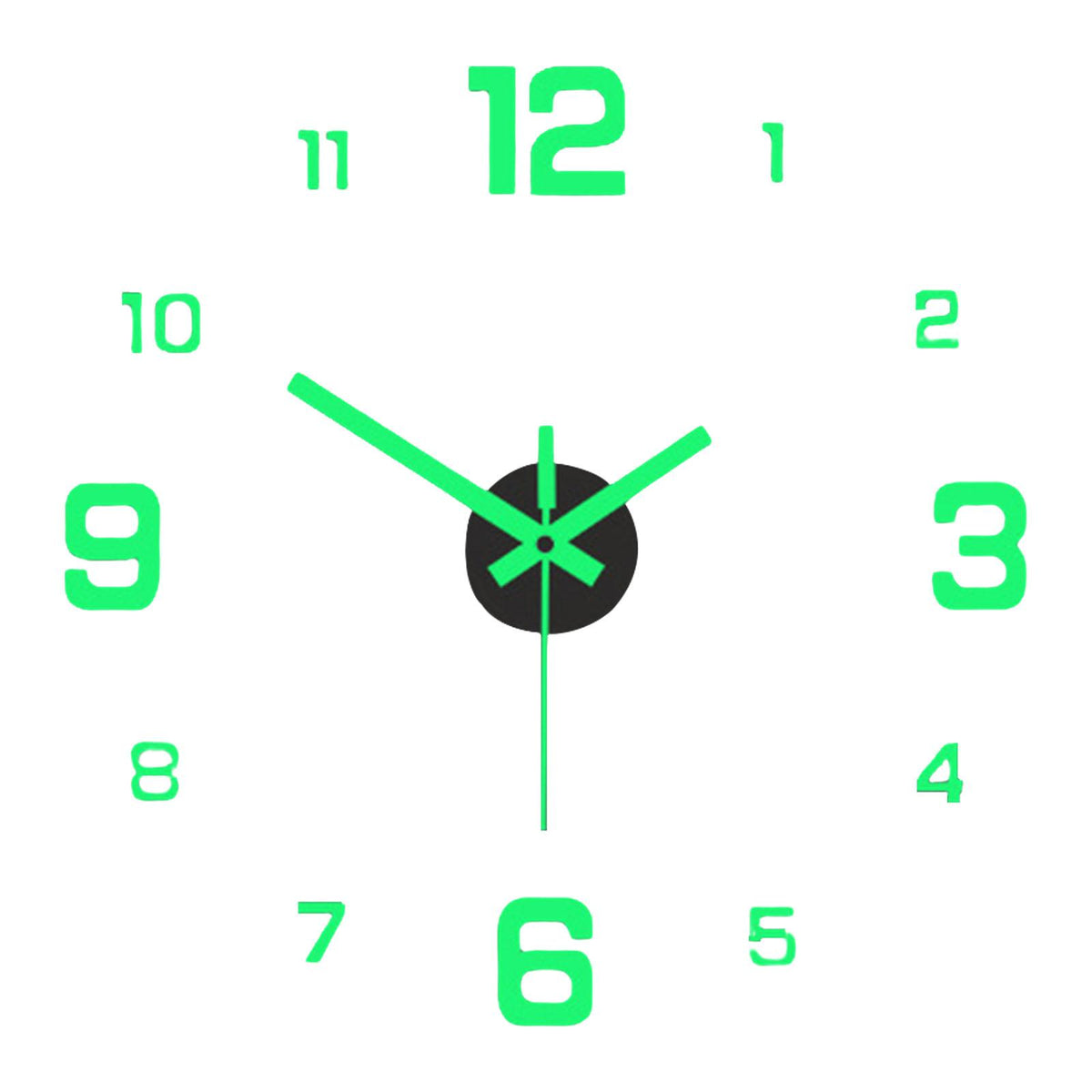 Maxbell Maxbell Modern Luminous Frameless Wall Clock Stickers Large Silent for Living Room