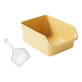Maxbell Maxbell Open Anti Splashing Kitty Litter Pan Portable Nonstick Litter Pan yellow