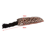 Maxbell Maxbell Cat Tease Stick Play Toy Kitty Rotating Amusement Training Rod Leopard Print