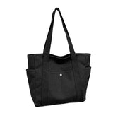 Maxbell Women Shoulder Bag Fashion Female Canvas Tote Bag for Vacation Party Outdoor Black