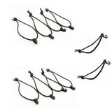 Maxbell Maxbell 10pcs Black Nylon Webbing Strap Belts Storage Clip Buckles with Elastic Rope