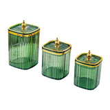 Maxbell 3Pcs Appetizer Food Bowl Airtight Food Storage Container for Dining Room Nut Green Tower Bead