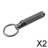 Maxbell 2xBelt Clip Key Holder Detachable Keyring Key Belt Clip Buckle for Purse Pants with 25mm keyring