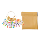 Maxbell Knitting Stitch Marker with Counter Lightweight DIY Crafts for Weaving Parts Gold B