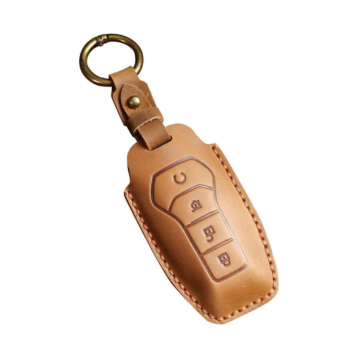 Maxbell Car Key Fob Cover Portable Auto Accessory for Byd Yuan Plus Atto 3 Seal Brown A