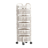 Maxbell Rotating Storage Rack 5 Tier Kitchen Storage Cart for Kitchen Bedroom