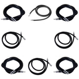 Maxbell 8x 3mm Rubber Cord Necklace Choker Chains With Stainless Steel Closure - 8 Sizes