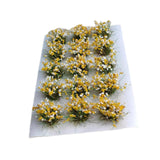 Maxbell DIY Miniature Flower Cluster for Scenery Landscape Sand Table Train Railroad Yellow
