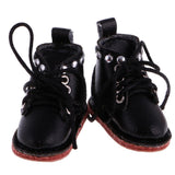 10xPair of Cute PU Leather Boots Shoes Fit for 12'' Blythe Doll Dress Up Black