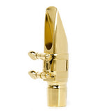 Maxbell Pro Alto Saxophone Mouthpiece Metal Ligature Gold-plated Saxophone Accs