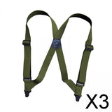 Maxbell 3xSuspenders for Men Adjustable Pants Durable Utility for Wedding Green