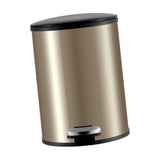 Trash Can with Foot Pedal Simple Dustbin Garbage Bin for Dorm Restroom Lobby Gold