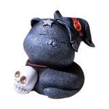 Maxbell Resin Cat Tea Pet Collecting Artwork Cat Statue for Cabinet Bookcase Bedroom A
