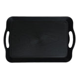 Maxbell Serving Tray Cup Holder with Hollow Handles for Events Living Room Black M