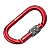 Maxbell 4 Piece 25KN Aluminum Rock Climbing Rescue Safety D Type Carabiner Screwgate