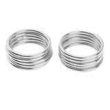 Maxbell 3x10pcs Welded Iron Metal Dream catcher Rings Macrame Hoop Loop Craft Silver