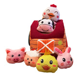 Maxbell Stuffed Farm Animals Gifts Cartoon Sensory Toys for Boys Girls Children Kids Style A