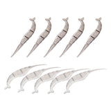 Maxbell Maxbell 10x Kitchen Tool Prawn Shell Removing Gadget Cooking Shrimp Sheller Deveiner Clear and Gray