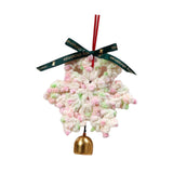 Christmas Yarn Snowflake with Metal Bell Xmas Pendant for Table Centerpieces Style E