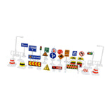 Maxbell 28Pcs 1:64 Scale Street Road Signs Playset Layout Street Signal Traffic Toys A