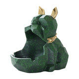 Maxbell Maxbell Geometry Shar Pei Ashtray Centerpiece Statue for Indoor Outdoor Desk Gift Green