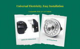 Electric Tricycle Headlight Assembly, 48V/60V/72V, light-emitting diode, High-Low light With Brim 12V
