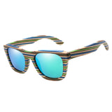 Maxbell Maxbell Wood Vintage Retro Polarized Uv Protection Fashion Sunglasses Eyeware Green