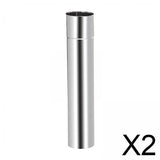Maxbell 2x20inch Flue Extension Tube Chimney Hiking Water Heater Burner Stove Pipes 8cmx50cm