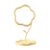 Maxbell Makeup Mirror for Desk Adjustable Flexible Flower Shaped Vanity Mirror Yellow