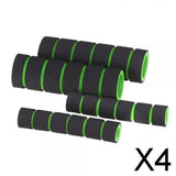 Maxbell 4x4 in 1 Motorcycle Foam Nonslip Handlebar Hand Grips Cover Set Gloves Green