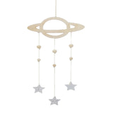 Maxbell 2Pcs Nordic Planet Star Kids Room Nursery Wood Wall Hanging Home Decor
